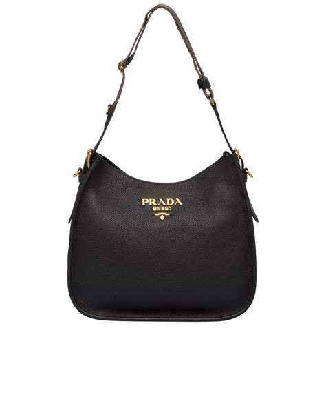 prada small city leather hobo bag|Prada adjustable shoulder handbags.